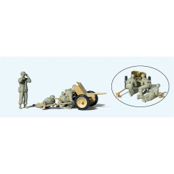 Preiser 16628 - H0 Fallschirmj&auml;ger mit 3,7cm PAK