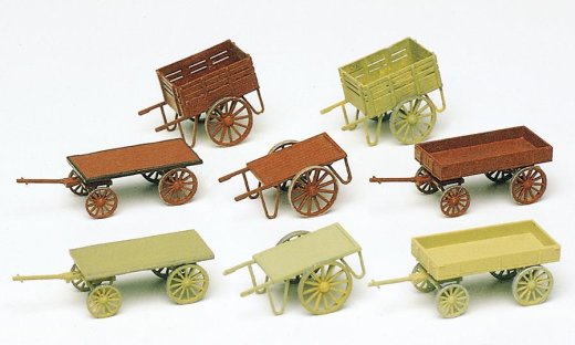 Preiser 17103 - H0 Handwagen. 8 St&uuml;ck. Bausatz