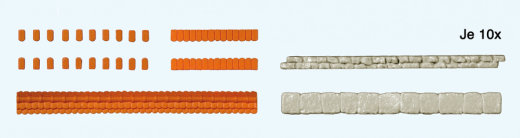Preiser 18218 - H0 Mauerabdeckungen aus Dachzieg