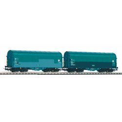 Piko H0 58397 - 2er Set Schiebeplanenwagen Mercitalia FS VI