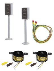 Faller 161656 - 2 LED-Ampeln mit Stopp-Stelle