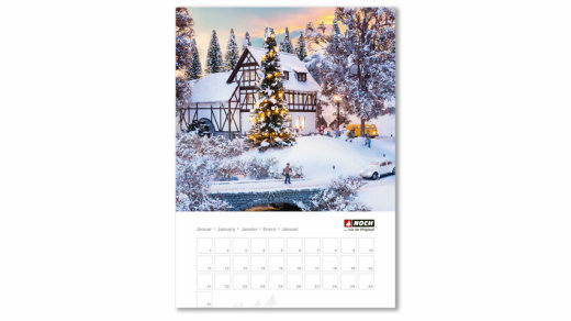 Noch 71420 -  NOCH Wandkalender DIN A2 Hochformat