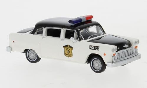 Brekina 58941 - Checker Cab Police Car 1974, Kalamazoo Police Department,