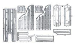 Busch 1999 - Super-Dachrinnen-Set H0