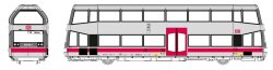 KRES 51042031 - TT BR 670 Doppelstock-Schienenbus, 670...