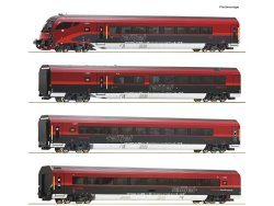 Roco 74039 - H0 4er Set Railjet &Ouml;BB AC