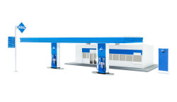 Kibri 38547 - H0 Moderne ARAL Tankstelle