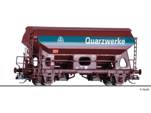 Tillig 17569 - TT Schwenkdachwagen Tds &bdquo;Quarzwerke&ldquo; der DB AG, Ep. VI