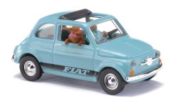 Busch 48735 - Fiat 500 m.Fahrer u.Hund