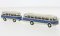 Brekina 58274 - JZS Jelcz 043 Bus mit PA 01 hellbeige, blau, 1964,