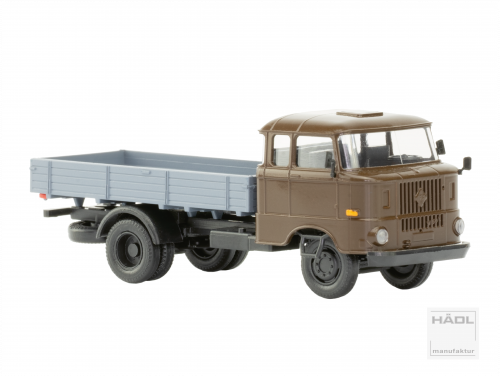 H&auml;dl 121045-16 - IFA W50L Speditionskabine, Holzpritsche, Mahagonibraun