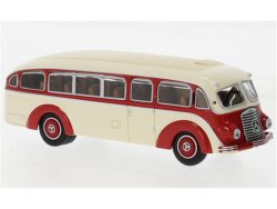 Brekina 52430 - H0 Mercedes LO 3500 hellbeige, rot, 1936