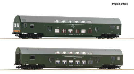 Roco 6280006 - TT-2-tlg. Set 1: Doppelstockwagen, DR