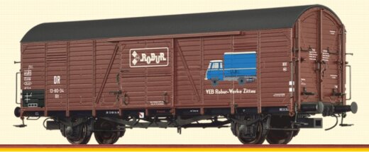 Brawa 50480 - H0 Gedeckter G&uuml;terwagen Glt &quot;Robur&quot; DR Ep. III