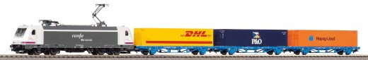 Piko 96900 - H0 S-Set E-Lok TraXX Renfe + 3 Containertragwg. Renfe A-Gleis &amp; B