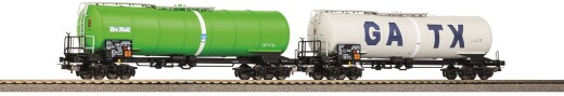 Piko 58276 - H0 2-er Set Kkesselwg OnRail &amp; GATX wei&szlig; (PSSH)