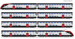 Roco 7710007 - H0 8-tlg. Set: Fernverkehrs-Doppelstockzug...