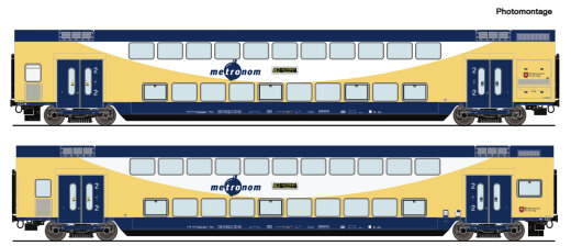 Roco 6200106 - 2-tlg. Set: Doppelstockwagen, metronom DC