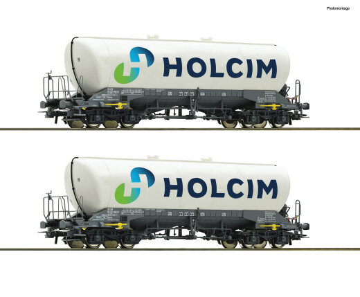 Roco 6600051 - 2-tlg. Set: Silowagen, Holcim DC