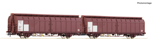 Roco 6600096 - Schiebewandwagen-Doppeleinheit, PKP Cargo DC