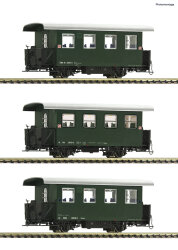 Roco 6240001 - 3-tlg. Set: Schmalspur-Personenwagen,...