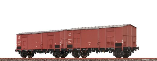 Brawa 48572 - H0 Spitzdachwagen FC FS, 2er-Einheit II