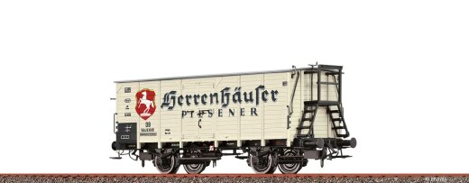 Brawa 50986 - H0 Gedeckter G&uuml;terwagen G10 &quot;Herrenh&auml;user&quot; DB III