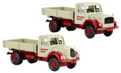 Brekina PMS 251584 - H0 Magirus 2er Set: Pritschenkipper...