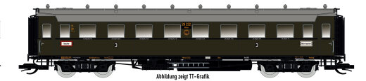 Saxonia 87180 - H0 Personenwagen C4&Uuml; Sa 07 m. Beleuchtung, DRG Ep.II