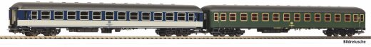 Piko 28324 - H0 2er Set Personenwg. 2x 2. Kl. B&uuml;m 234 POP und gr&uuml;n DB IV