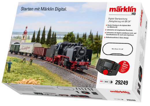 M&auml;rklin 29249 - H0 Digital-Startpackung Nahg&uuml;terzug mit BR 24