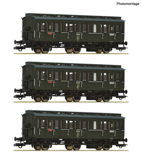 Roco 6200100 - H0 3-tlg. Set: Abteilwagen, PKP Ep. 4