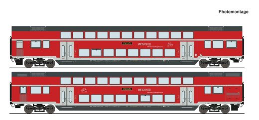 Roco 6200145 - H0 2-tlg. Set: Doppelstockwagen, DB AG Ep. 6