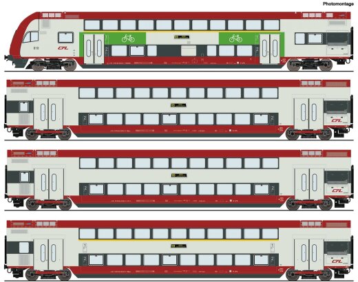 Roco 6210148 - H0 4-tlg. Set: Doppelstockwagen, CFL Ep. 6