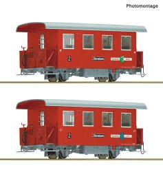 Roco 6240003 - H0 2-tlg. Set: Schmalspur-Personenwagen,...