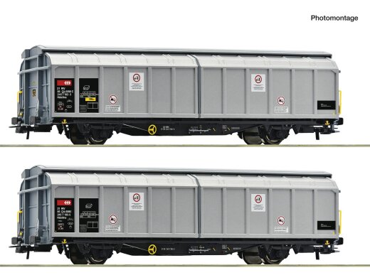 Roco 6600110 - H0 2-tlg. Set: Schiebewandwagen, SBB Cargo Ep. 6