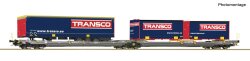 Roco 6600113 - H0 Doppeltaschen-Gelenkwagen T3000e, Hupac...