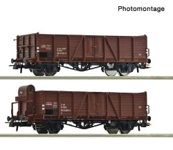 Roco 6600123 - H0 2-tlg. Set: Offene G&uuml;terwagen,...