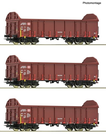 Roco 6600131 - H0 3-tlg. Set: Offene G&uuml;terwagen, DB AG Ep. 5,6