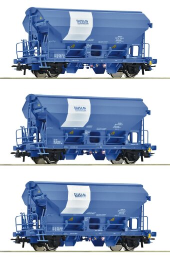 Roco 6600134 - H0 3-tlg. Set: Schwenkdachwagen, Duslo Ep. 6