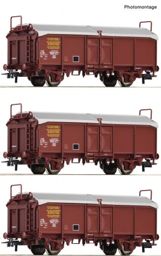 Roco 6600173 - H0 3-tlg. Set: Schiebedachwagen, SNCF Ep. 4