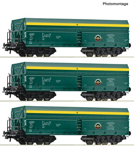 Roco 6600195 - H0 3-tlg. Set: Selbstentladewagen, PTKiGK Ep. 5,6