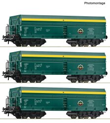 Roco 6600195 - H0 3-tlg. Set: Selbstentladewagen, PTKiGK...