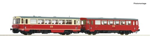 Roco 7700013 - H0 Dieseltriebwagen 174 001-8 mit Beiwagen, DR Ep. 4