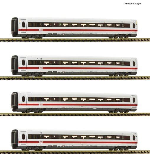 FLEISCHMANN 7760004 - N 4-tlg. Set: Erg&auml;nzungswagen zum ICE 2 (BR 402), DB AG Ep. 6