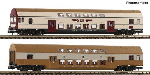 FLEISCHMANN 6260074 - N 2-tlg. Set 1: Doppelstockwagen, DR Ep. 4