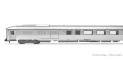 Arnold HN4500 - N SNCF, 3-tlg. Set TEE-Wagen &bdquo;Mistral&ldquo;, Nizza - Paris, bestehend aus 1 x Vru + 1 x A8tu + 1 x AD4tux, silberne Farbgebung, Ep. IV