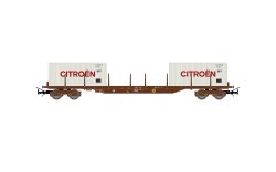 Jouef HJ6310 - H0 SNCF, 4-achs. Flachwagen Typ Rs mit 2 x...