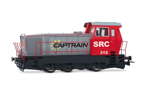 Electrotren HE2029D - H0 SRC, Diesel-Rangierlokomotive 312, &bdquo;Captrain&ldquo; rot-graue Farbgebung, Ep. VI, mit DCC-Decoder