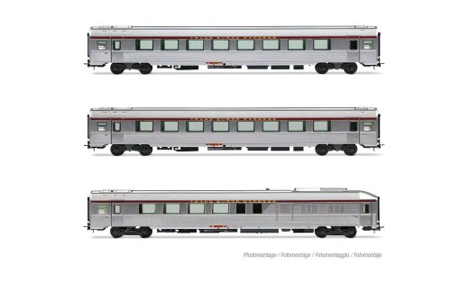 Jouef HJ4206HM - H0 SNCF, 3-tlg. Set TEE &bdquo;Jules Verne&ldquo;, Ep. IV (Set 2 von 2)